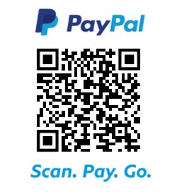 Scan to donate with PayPal