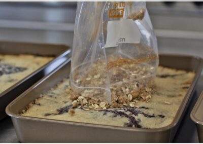 Making Blueberry Crisp